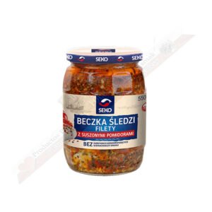 Beczka Śledzi Filety z Suszonymi Pomidorami 550g